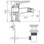 Bateria Ferro Modena bidet