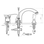 Bateria Ferro Padwa wannowa 3 otworowa