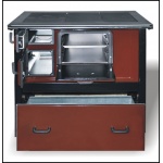 Kuchnia węglowa typu TK 2 - 610<br>Biała<br><font color= "red">szuflada + podkowa + termometr</font>