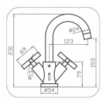 Bateria umywalkowa stojąca SYMETRIC Diamond JAWA
