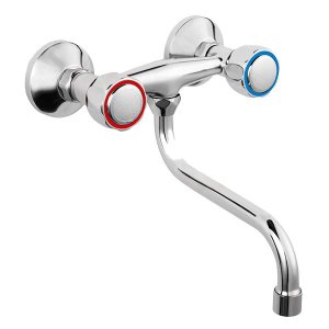 Bateria ścienna Hydroland standard "C" wylewka dolna