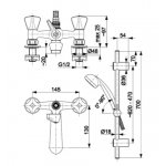 Bateria wannowa STANDARD stojąca KFA 305-312-00