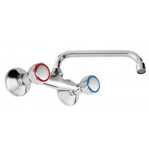 Bateria ścienna Hydroland standard "C" wylewka górna
