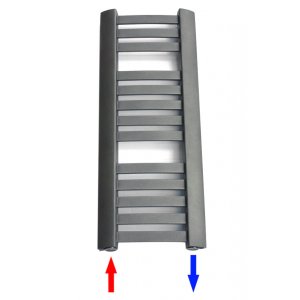 Grzejnik łazienkowy dolnozasilany typ GŁPA antracyt <br>- wymiar 300x500 mm