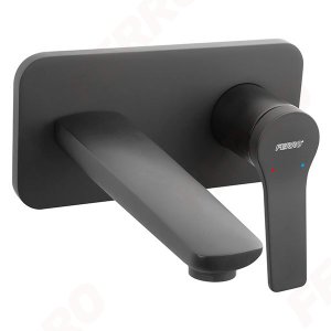 Bateria Ferro Stratos Black umywalkowa podtynkowa
