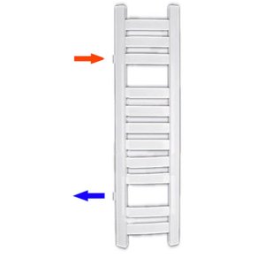 Grzejnik łazienkowy bocznozasilany typ GŁP<br>- wymiar 250x770 mm