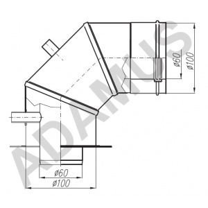 Adapter Termet 60/100 Windsor kolankowy 90°