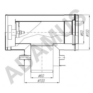 Adapter Termet 60/100 Windsor - Trójnik z deklem