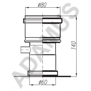 Adapter Termet 60/80 rozdzielczy - spalinowy