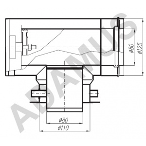 Adapter Termet 80/110 - 80/125 Windsor - Trójnik z deklem