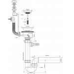 Syfon Zlewozmywakowy McAlpine HC7+PUFS113R-CP