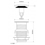 Spust umywalkowy McAlpine CWU60-CB
