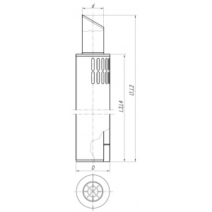 Rura wylotowa biała 1m SX-TD...RWB