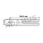 Grzałka pralki  14346 <br>BOSCH CANDY SL348X<br>1750W / 230 V 16.5 cm</br>