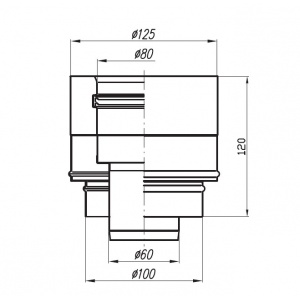 Adapter Saunier Duval 60/100-80/125 z redukcją
