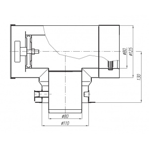 Adapter Termet - 80/110-80/125 Trójnik z deklem
