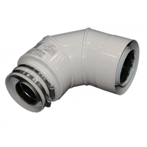 Adapter Ariston 60/100 - 80/125 kolankowy 90° z redukcją