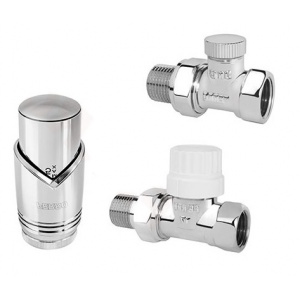 Zestaw termostatyczny FERRO prosty wersja CHROM 1/2 "