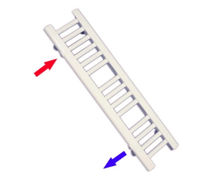 Grzejnik łazienkowy bocznozasilany typ GP<br>- wymiar 250x770 mm</br>