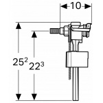 Zawór napełniający Typ 333 uniwersalny<br> GEBERIT 3/8" 