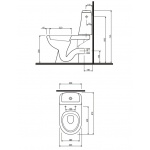 Zestaw WC kompakt Koło SOLO odpływ poziomy