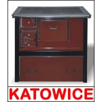 Kuchnia węglowa typu TK 2 - 610<br>Ciemny brąz<br><font color= "red">szuflada + podkowa + termometr</font>