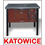 Kuchnia węglowa typu TK 2 - 610 <br>bez szuflady ciemny brąz<br><font color= "red">podkowa + termometr</font>
