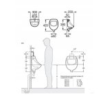 Pisuar Roca  kompletny z zaworem z czujnikiem SENSOR